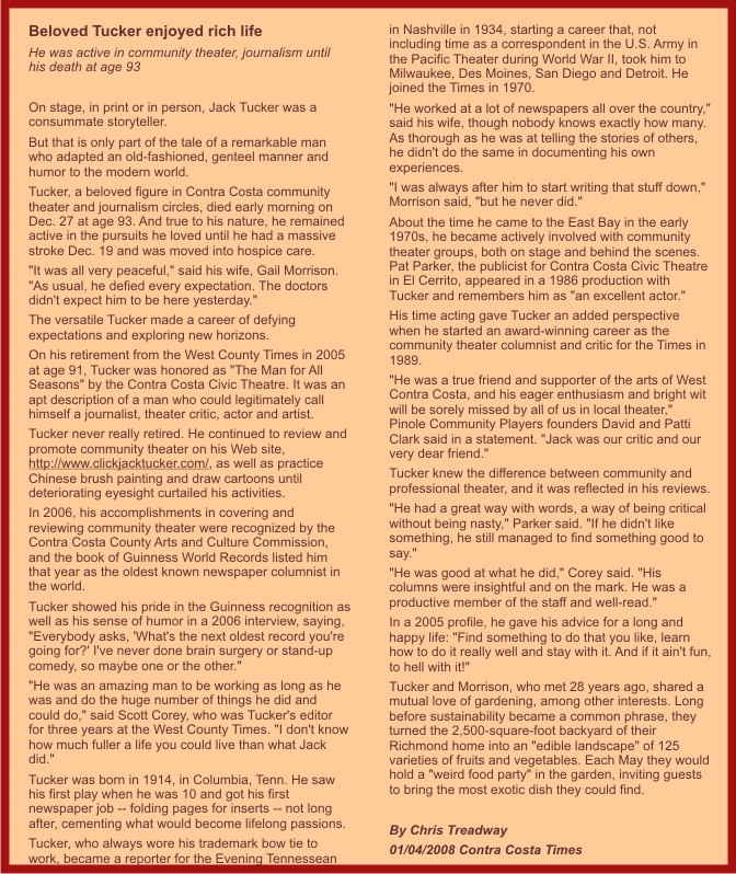 Jack Tucker's obituary